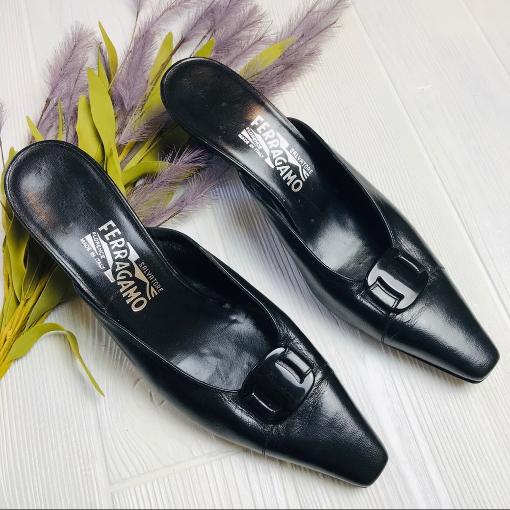Ferragamo Leather Mules
